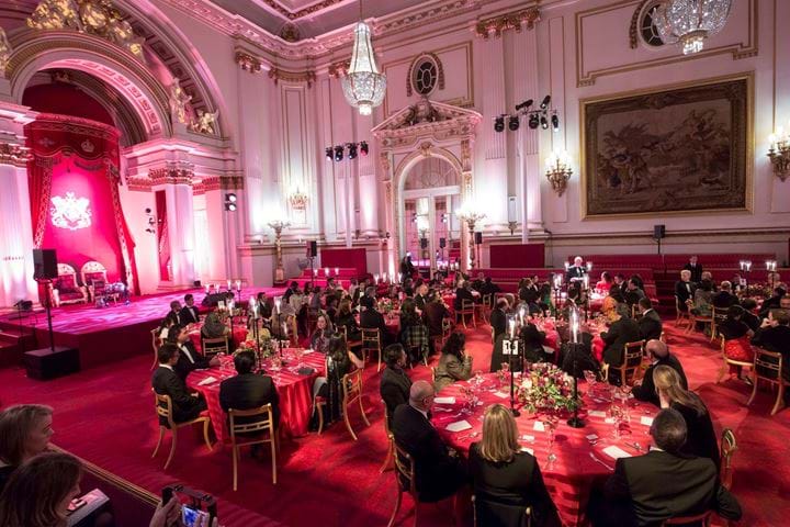 Royal dinner room at Buckingham Palace