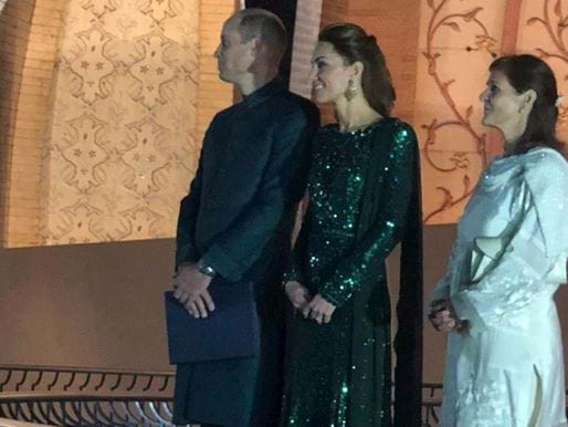 Duke and Duchess of Cambridge on stage at Royal Reception Islamabad