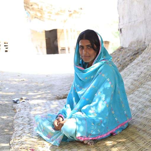 Pakistani Woman Portrait Sitting Alone