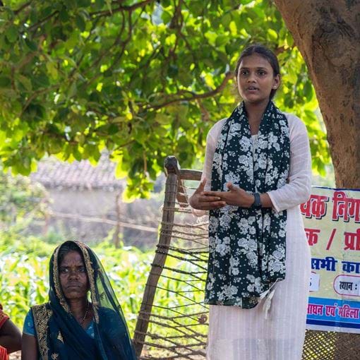 Laxmi Speaking Standing